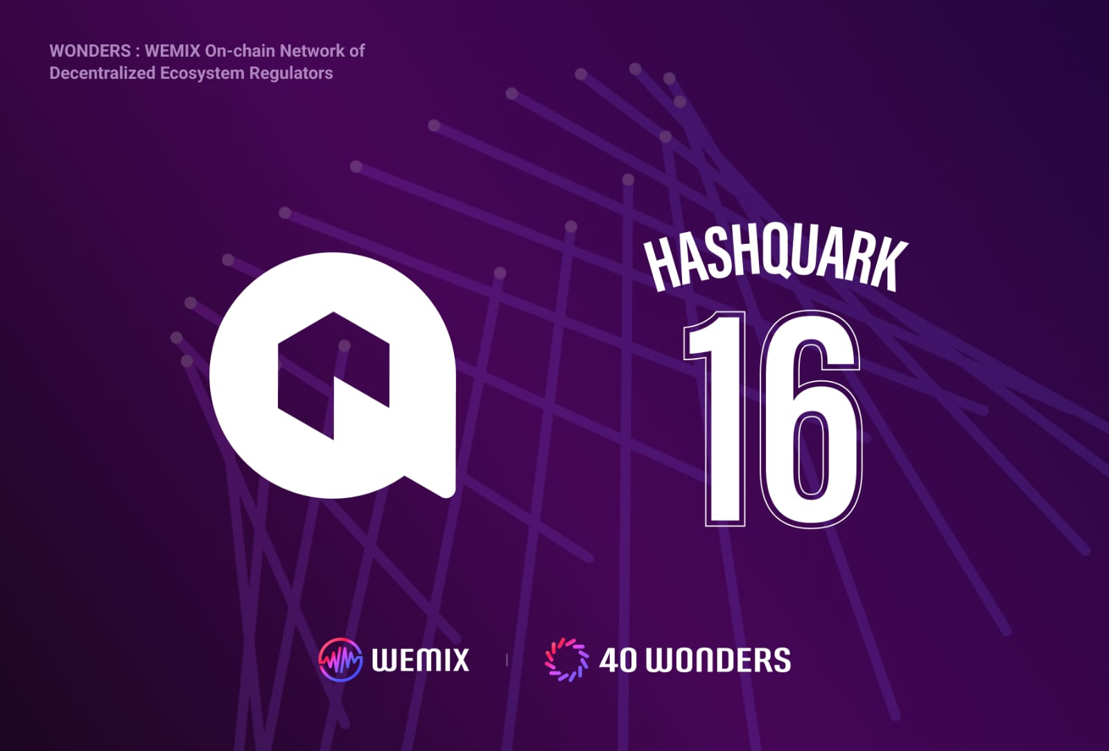 HashQuark joins WEMIX3.0 NCP as WONDER 16