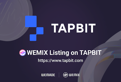 WEMIX Listed on US Cryptocurrency Exchange TAPBIT